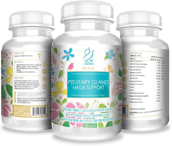 ACTIF Pituitary Mega Support with 10+ Advanced Factors - Non-GMO, Fast-Acting, Made in USA, 90 Count
