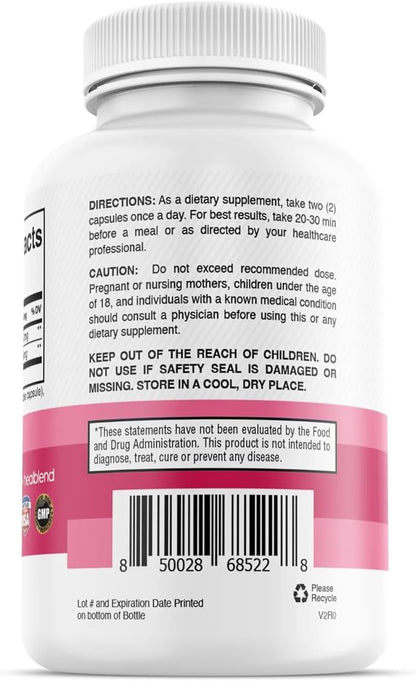 Myo & D-Chiro Inositol Plus Supplement Blend, Hormonal Balance, Healthy Ovulation and Overall Wellness Support for Women, Fertility and Pregnancy Health, 60 Capsules