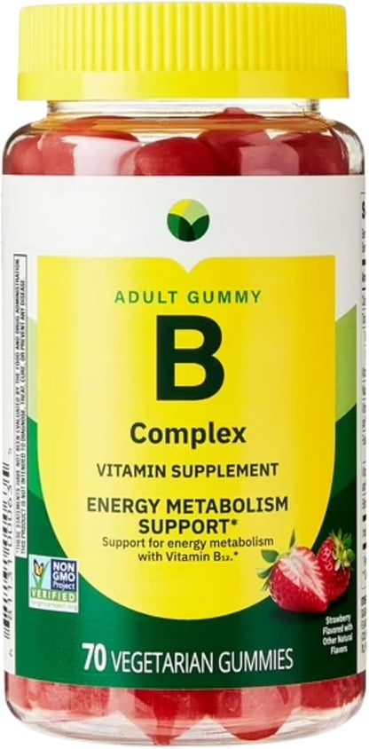KP+ Vitamin B Complex | 70 Vegetarian Gummies | Supports Energy Metabolism & Nervous System Health | Strawberry Flavor | Pack of 1