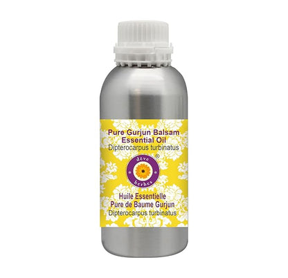 Deve Herbes Pure Gurjun Balsam Essential Oil (Dipterocarpus turbinatus) Steam Distilled 300ml (10 oz)
