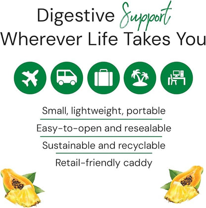 Country Life Chewable Papaya Digestive Enzyme – 8 Pack | Pineapple Papaya Flavor | On-the-Go Digestive Support with Papain, Protease & Amylase | Certified Vegan, Gluten-Free, Non-GMO, Kosher