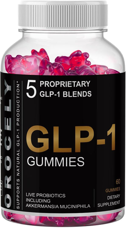 GLP-1 Supplement Gummies for Women, 17-in-1 GLP Activate Gummies with Akkermansia Probiotic, Berberine, Sugar-Free, 60 Count