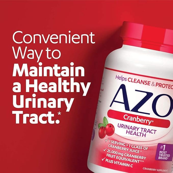 AZO Cranberry Urinary Tract Health, 100 Softgels & 50 Caplets, 1 Serving = 1 Glass Cranberry Juice, Sugar Free Pacran