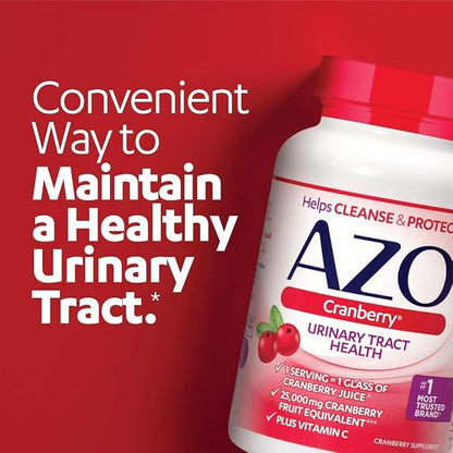 AZO Cranberry Urinary Tract Health, 100 Softgels & 50 Caplets, 1 Serving = 1 Glass Cranberry Juice, Sugar Free Pacran