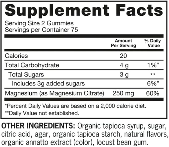 Extra Strength Magnesium Citrate Gummies, 250 mg – 150 Count – Vegetarian & Gluten Free, Orange Flavor (Pack of 1)