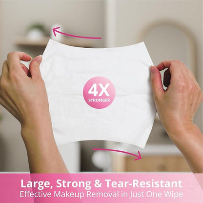 Air Jungles Makeup Remover Wipes Individually Wrapped, 25 Ct Travel Size Facial Cleansing Wipes with Vitamin E, Fragrance-Free, Gentle for All Skin Types, On-the-Go, Easter Gift for Women & Girls