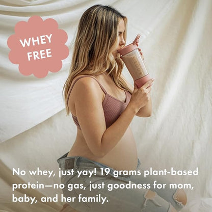 Boobie Body Superfood Protein Pregnancy and Postpartum Meal Replacement Shake, Coffee Caramel Flavor | 19g Protein | Safe for Lactation & Motherhood | Organic, Vegan, Zero Sugar, 1 Tub (20 Servings)