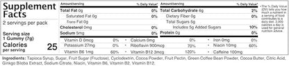 SGC Highest Concentration 100mg Caffeine per Gummy, 2 Gummies per Pack, 12-Pack Mocca Shots Salted Caramel Plant-Based nootropic Instant Energy with Ginkgo biloba, Theobromine.