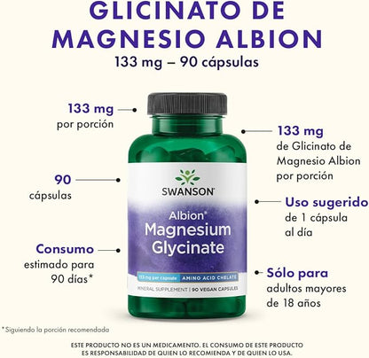 Albion Chelated Magnesium 133 mg 90 Caps
