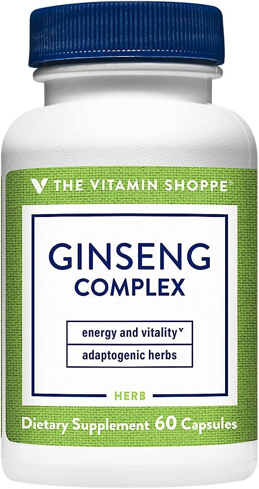 The Vitamin Shoppe Ginseng - Energy Support, Mental Clarity & Adaptogenic Wellness (60 Capsules)