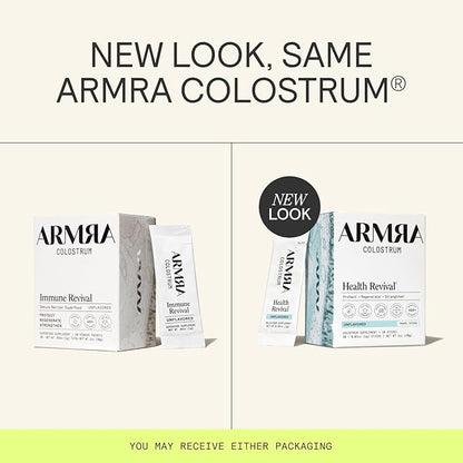 ARMRA Colostrum Powder | Unflavored | Gut Health & Bloating | Skin & Hair | Immunity | Keto, Gluten & Fat-Free | 30 Servings