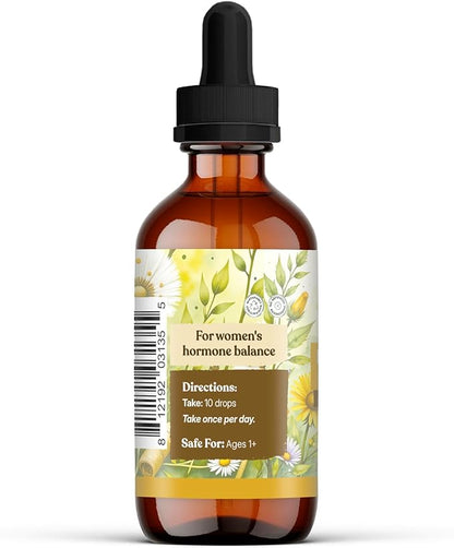 Earthley Wellness Postpartum Balance, Supports and Balances Female Hormones, Supports Postpartum Recovery, Smooths Out Mood Swings, Essential Herbs Like Dandelion Root, Catnip, & Alfalfa (2oz)