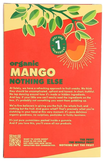 SOLELY - Organic Mango Whole Fruit Gummies (5_Bags per Box) - Real Fresh Fruit - Healthy Snacks for Adults & Kids - Non GMO, Vegan Snacks, Shelf Stable - 5 Bags (3.5 oz) (Pack of 2)