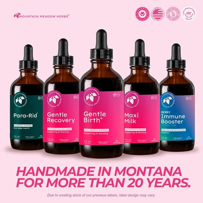 Mountain Meadow Herbs Gentle Birth for Birth Prep/Labor Prep, Fast Acting Liquid Herbal Extract for Childbirth Support - 4oz