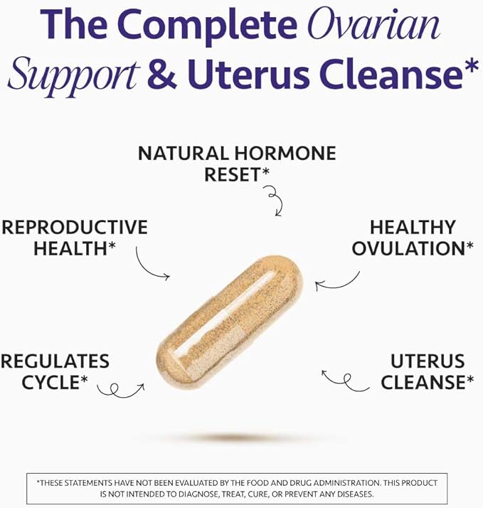 Ayurvedic Preconception Cleanse | Ovarian & Uterus Cleanse for Hormonal Balance | TTC Support | PCOS Supplements | Cycle Regularity | with Stinging Nettle, Red Clover, and more | 30 Servings