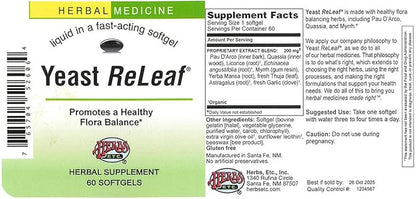 Herbs Etc. Yeast ReLeaf® Softgels 60 ct (Pack of 2)