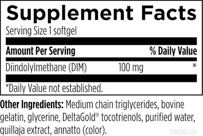 Designs for Health DIM-Evail - 100mg DIM Supplement Enhanced Absorption Diindolylmethane - Supports Healthy Estrogen Metabolism & Women's Health - Non-GMO & Soy-Free (120 Softgels)
