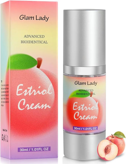 Natural Bioidentical Estriol Cream for Women Menopause Relief Silky Estrogen Cream for Vaginal Dryness 1oz 2 Month Supply