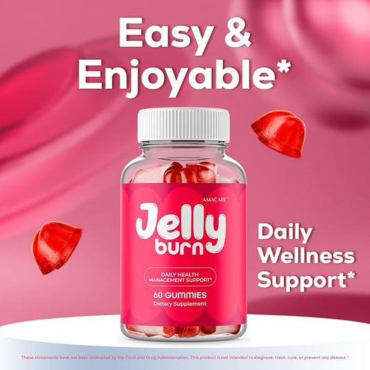 (3 Pack) Jelly Burn Gummies – Advanced JellyBurn Gummy Premium Formula, Daily JellyBurnGummies All Natural Maximum Strength, Vitamin Support for Overall Health and Wellness, 180 Gummies for 3 Months