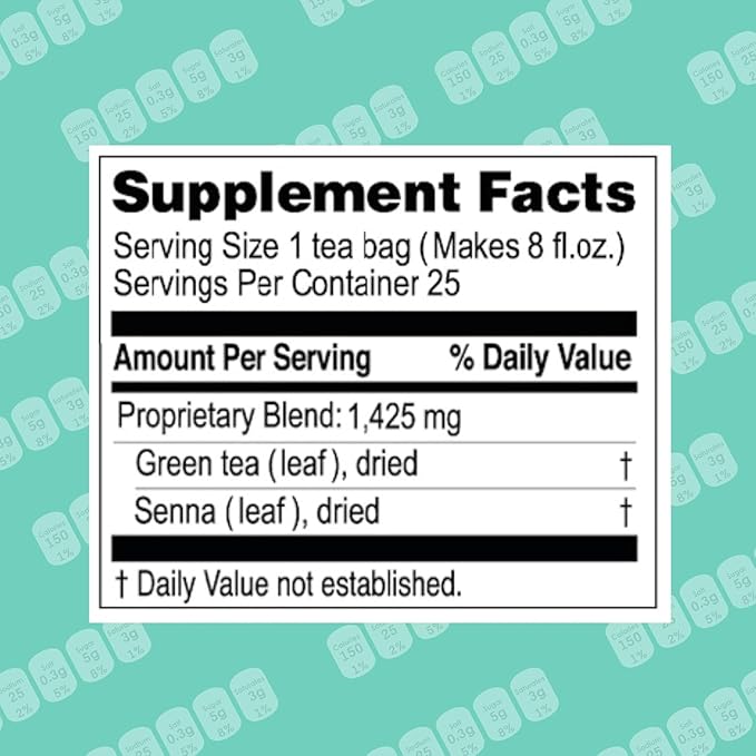 Hyleys Slim Tea Blueberry Flavor - Weight Loss Herbal Supplement Cleanse and Detox - 25 Tea Bags (1 Pack)