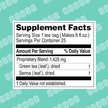 Hyleys Slim Tea Blueberry Flavor - Weight Loss Herbal Supplement Cleanse and Detox - 25 Tea Bags (1 Pack)