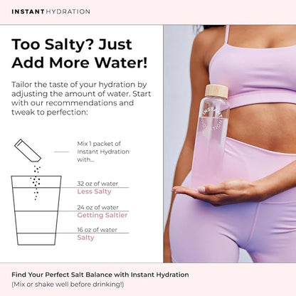 Instant Hydration Electrolytes Powder Packets - Watermelon Electrolyte Drink Mix - Zero Sugar - Keto, Vegan, Gluten-Free, Non-GMO - Boost Recovery, Brain Health, Muscle & Tissue Support- 30 Sticks