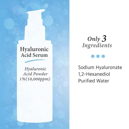 Cos De BAHA Hyaluronic Serum 4 Fl Oz – Pure Sodium Hyaluronate 10,000 ppm Hydrating Face Serum for Dry & Dehydrated Skin – Lightweight Fragrance-Free Korean Skincare Formula (120 ml)