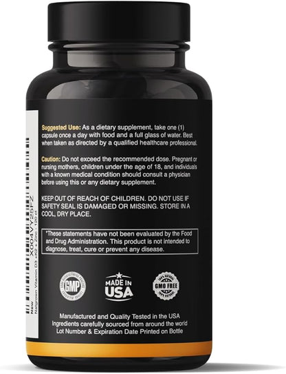 Natgrown Vitamin D3 + K2 w/Zinc - Vegan Vitamin D 5000 IU & Mk7 100mcg for Bone and Immune Support Supplement - Plant Based D3 K2 with Superfood Blend, Gluten-Free - 120 Capsules