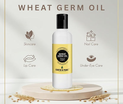 EARTH N PURE Wheat Germ Oil (Gehu Oil) Cold Pressed, Natural and Therapeutic Grade- 50 ml