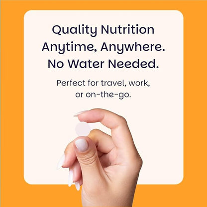 EZ Melts Vitamin B6 - Brain & Heart Health Supplement - Energy Metabolism Support - No Artificial Flavors - Non-GMO & Vegan - Orange Blast - 120 Dissolvable Tablets (60 Servings)