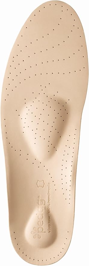Pedag Viva Low | Low Arch Support | Handmade in Germany | Plantar Fasciitis Relief | Heel Cushion | Activated Charcoal Odor Control | Metatarsal Support | Tan | Men US 14/ EU 47