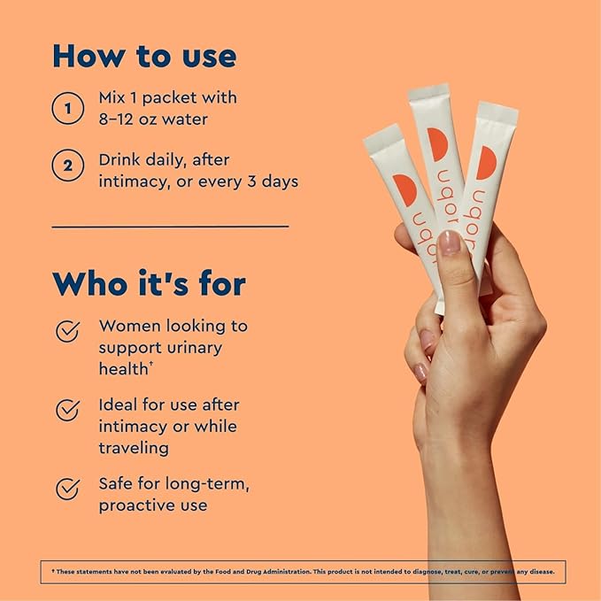 Uqora Flush - Urinary Tract* with D-Mannose, Vitamin C, Vitamin B6, Potassium, Magnesium & Calcium - Gluten-Free & Vegan - Unflavored - 10 Packets (1 Pack)