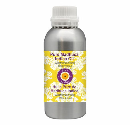 Deve Herbes Pure Madhuca Indica Oil (Madhuca Indica) Cold Pressed 630ml (21 oz)