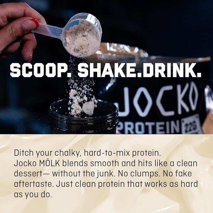 Jocko Fuel Whey Protein Powder, Mint Chocolate, 22g Protein, Digestive Enzymes + Probiotic Blend, No Sugar Added, with Essential Amino Acids + Electrolyte Minerals, 26 Servings