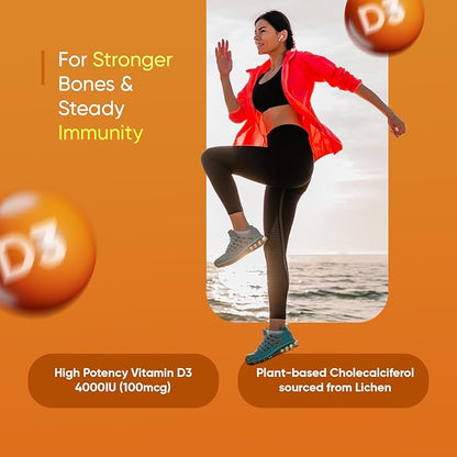 WeightWorld Vegan Vitamin D3 4000 IU Tablets - 400 Count - D3 Vitamin for Bone & Immune Health - (13+ Months Supply) - High Potency Vegan D3 for Women & Men - GMP-Approved - Gluten-Free - Non-GMO