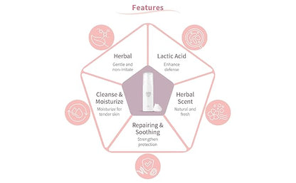 Gentle Feminine Cleansing Mousse | pH Balanced Intimate Cleanser for Sensitive Skin | Reduces Odor and Itch | With Lactic Acid and Vitamin B5 | SLS Free, Fragrance Free | 5.07 Fl Oz (150mL)