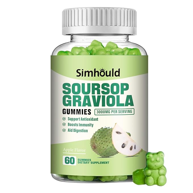 Simhould 1 Pack Soursop Graviola Gummies