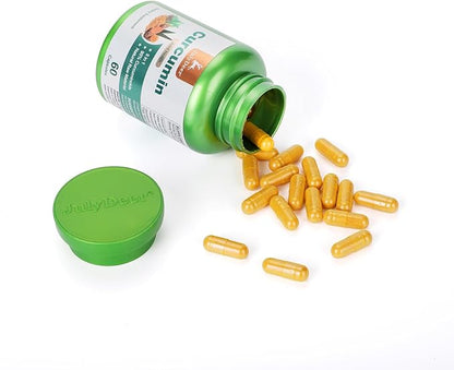 JulyDeer Curcumin Turmeric Complex 2 Bottles with Celery Seed, Sour Cherry, Frankincense Extract, Glucosamine, 95% Curcuminoids for Joint Health, Antioxidant, Immunity Support - 120 Capsules