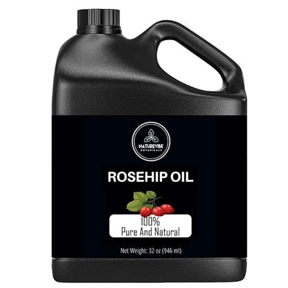 Naturevibe Botanicals Rosehip Oil 32 Ounces | 100% Pure and Natural | Great for Skin Care and Hair Care