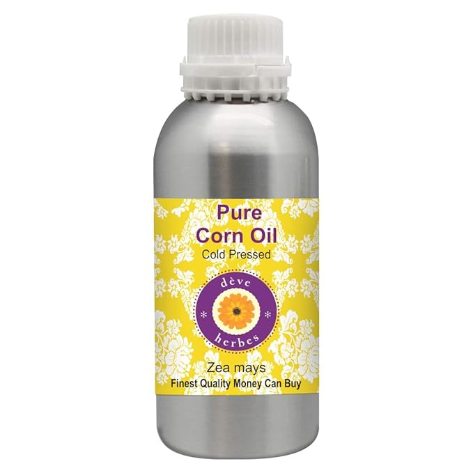 Deve Herbes Pure Corn Oil (Zea mays) Cold Pressed 1250ml (42 oz)