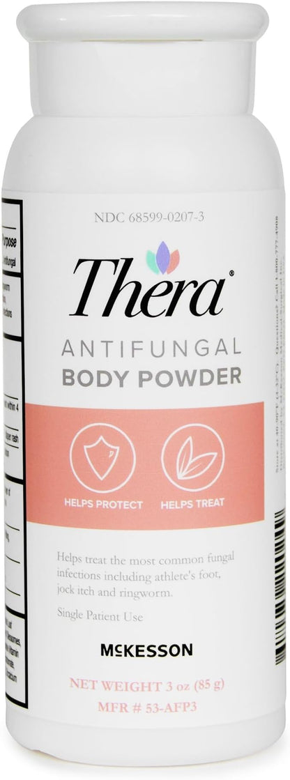 Thera Antifungal Body Powder, 2% Strength - Relief for Athlete's Foot, Jock Itch, Ringworm - 3 oz
