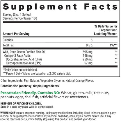 Rainbow Light Prenatal DHA Vitamins for Women | 180 Softgels | Ultra Omega 3 Fish Oil (EPA & DHA) | Supports Brain & Eye Health for Mom and Baby | for Pregnancy & Nursing
