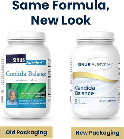 Candida Balance – Natural Support for Yeast Levels – Gut, Sinus & Immune System Supplement – 90 Capsules