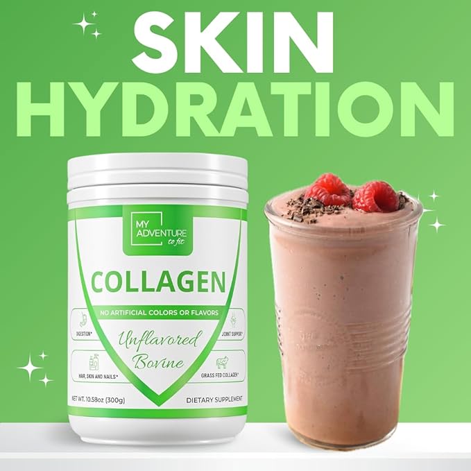 My Adventure to Fit Hydrolyzed Collagen for Women - Grass Fed Collagen Powder for Muscle Growth & Collagen Protein Powder - Keto Collagen Powder for Joints & Gut Health - Unflavored Bovine 300g