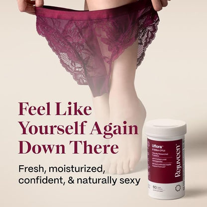 Uflora Vaginal Probiotics | Supports Vaginal Health, Moisture & Yeast | Enhances Intimate Wellness | Clinically Proven Dosages | Probiotics, Cranberry, Ashwagandha | 60 Ct
