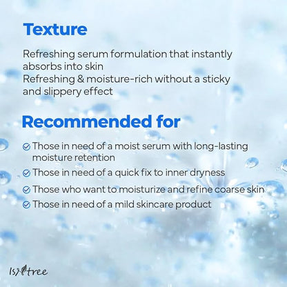 ISNTREE Ultra-Low Molecular Hyaluronic Acid Serum 1.69 fl.oz | Vegan Korean Skincare | 14-Complex Hyaluronic Acid | Deep Hydration | Lightweight & Fast-Absorbing