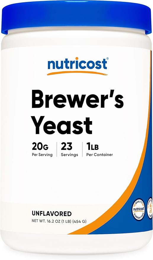 Nutricost Brewers Yeast Powder 1LB (16oz) - Non-GMO, Vegetarian Friendly