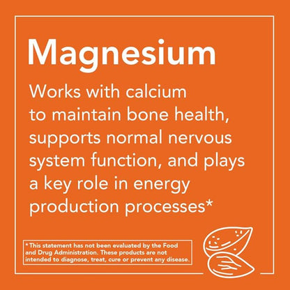 NOW Foods Magnesium Citrate 200 mg Tabs, 100 Count (Pack of 1)