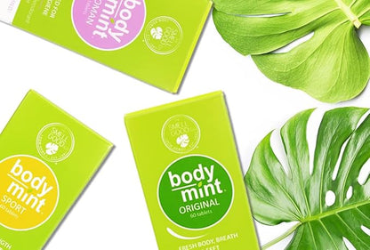 Body Mint Sport, Extra Strength Chlorophyll Deodorizing Supplement for Full Body Freshness, Aluminum-Free Plant-Based Internal Deodorant, Designed for Active and Athletic Lifestyles, 50 tabs