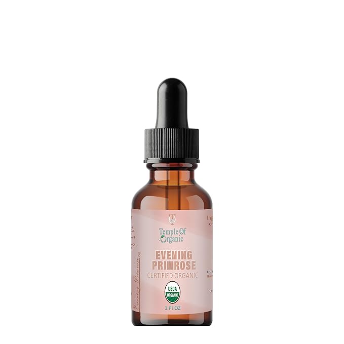 Organic EVENING PRIMROSE OIL 1 oz Pure Unrefined Cold Pressed Hair Regrowth Body Skin Nails